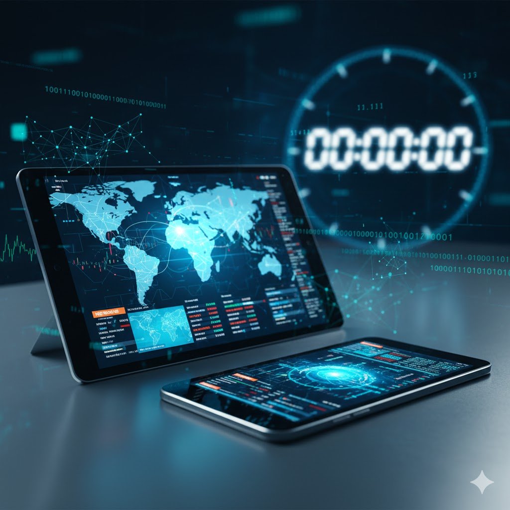 time with newscaster tab